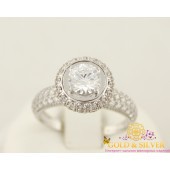 Серебряное женское кольцо 330972с